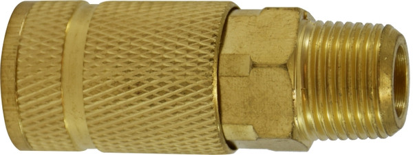 Midland Metal 28594 Aro Interchange Coupler, 3/8 in MIP, Brass