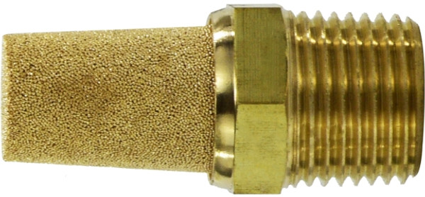 Midland Metal 300031 Muffler, #10-32 Nominal, MPT, Stainless Steel