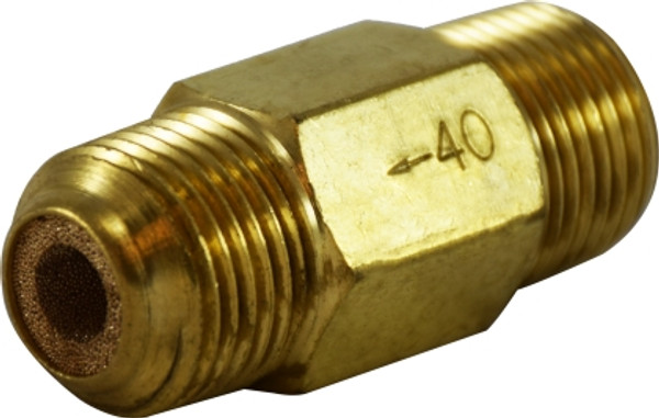 Midland Metal 940845 Nipple Inline Filter, 1/8 in Inlet Pipe, 1/8 in Outlet Pipe, Brass