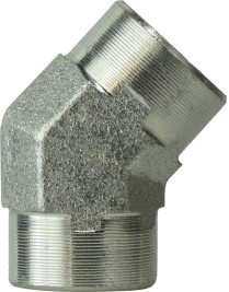 Midland Metal 55054 45 deg Elbow, 1/4 in Female Pipe x 1/4 in Female Pipe, Steel