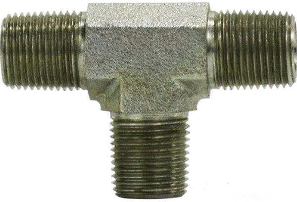 Midland Metal 560016 Pipe Tee, 1 in MPT x 1 in MPT x 1 in MPT, Steel