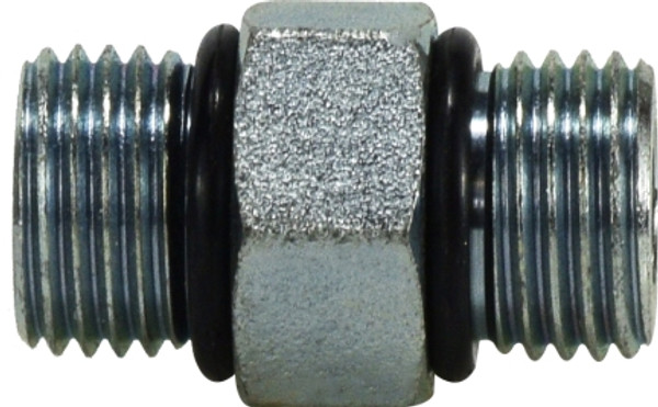 Midland Metal 6403O8 Union Hex Nipple, 3/4 in Male ORB x 3/4 in Male ORB, Steel