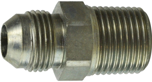 Midland Metal 700042 Adapter, 1/4 in MJIC x 1/8 in Male BSPT, Steel