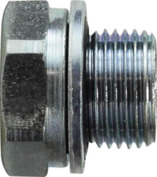 Midland Metal 9522P2 Hex Head Plug, 1/8 in Male BSPP, Steel