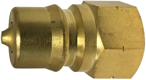 Midland Metal HNV38MB Plug ISO-B Interchange, Hydraulic Quick Disconnects, 3/8 Iso-B Qd Tip Brass, Hydraulics