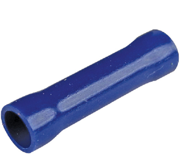#6 Gauge - Blue Vinyl Butt Connector  PK100 - E96194