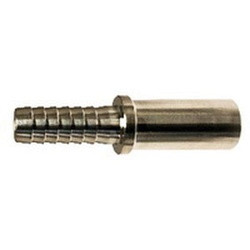 Midland Metal 34625 Adapter, 3/8 in Barbed x 1/4 in Compression, Stainless Steel