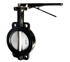 Midland Metal 9650L6 Butterfly Valve, 6 in Nominal, Flangeless, Ductile Iron Body