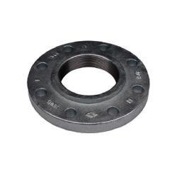 Midland Metal 108077 Reducing Companion Flange, 4 in Threaded x 1-1/2 in Threaded, Iron, Black, 8 -Bolt Hole