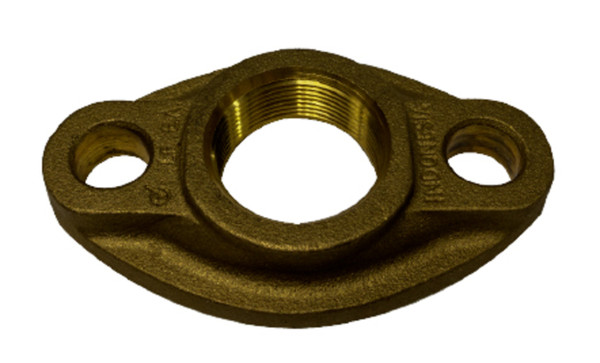Midland Metal 970207 Water Meter Oval Flange, 1-1/2 in, Brass