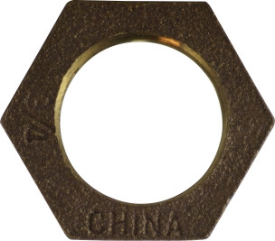 Midland Metal 44704LF Hex Locknut, 3/4 in FPT, Bronze