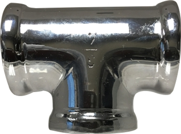 Midland Metal 45254 Pipe Tee, 3/4 in FPT x 3/4 in FPT x 3/4 in FPT, Bronze, Chrome-Plated