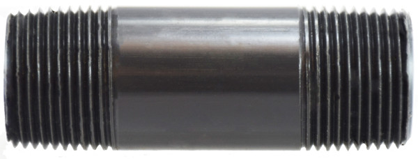 Midland Metal 55144 Pipe Nipple, 1-1/2 in MPT x 1-1/2 in MPT, 3-1/2 in L, PVC, Dark Gray, SCH 80 Schedule