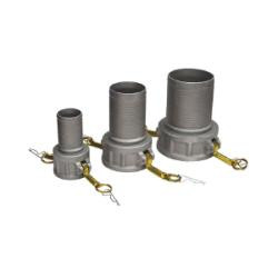 Buchanan Rubber CGC-300CR-A1 Cam and Groove Crimplok Coupler, 3 in Type C x 3 in Barbed, Aluminum