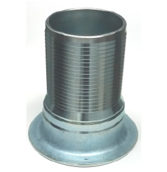 Buchanan Rubber CNTB-200CR-S Crimplok Turnback Nipple, 2 in Barbed x 2 in, Steel