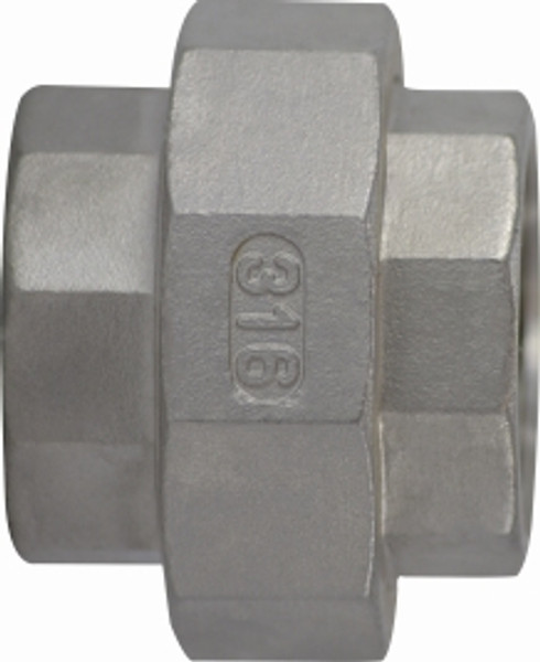 Midland Metal 63611 Union, 4 in FPT x 4 in FPT, Stainless Steel, 150 lb