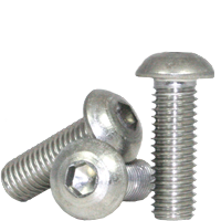 3/8"-16 x 2" Button Head Socket Cap Screws, Non-Standard, 18-8 Stainless Steel A2, Full Thread, Coarse (UNC), Qty 100