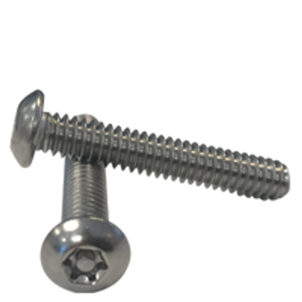 Machine Screw 6-Lobe Pin-In Button Head Screw | #6-32x1/4" (18-8) Full Thread, Qty 500