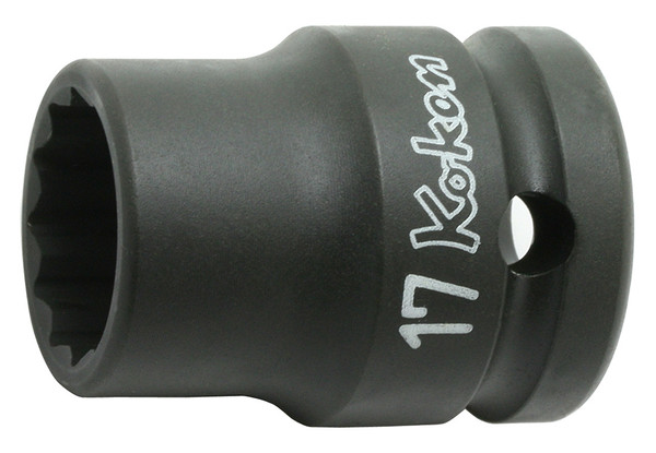 Ko-ken 14406A-3/8 1/2 Square Drive Socket 3/8 12 point Length 38mm Thin walled