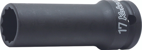 Ko-ken 14306M-19 1/2 Square Drive Socket 19mm 12 point Length 80mm Thin walled
