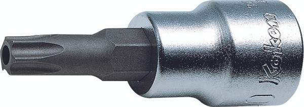 Ko-ken 3025.50-T40H 3/8 Square Drive Tamper-Resistant TORX T40H Bit Socket - Length 50mm