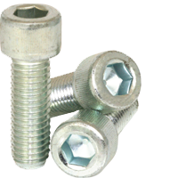 Socket Head Cap Screw, Coarse Alloy ZINC-BAKE CR+3 - #6-32x3/8" (FT), Qty 100