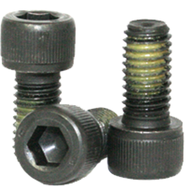 5/16"-18 x 3/4" Socket Head Cap Screw, Thermal Black Oxide, Coarse, Fully Threaded, Alloy Steel, Nylon Patch, Qty 100