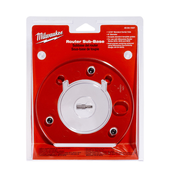 Milwaukee 49-54-1027 Router Sub-Base Template