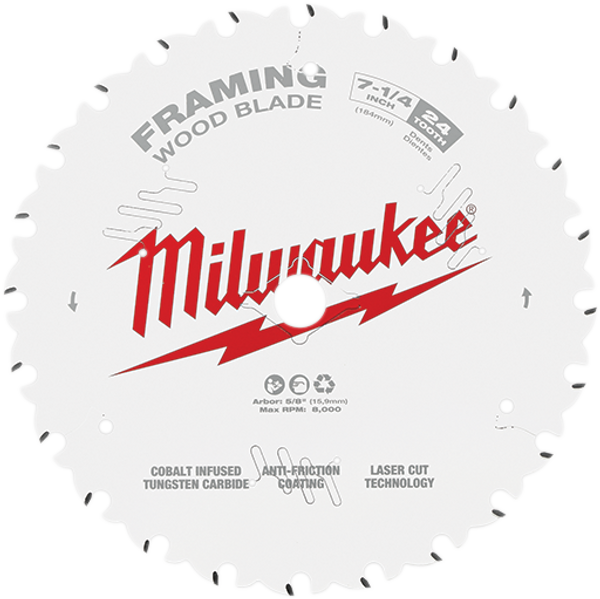 Milwaukee 48-40-0720 7-1/4 in. 24T Framing Circular Saw Blade