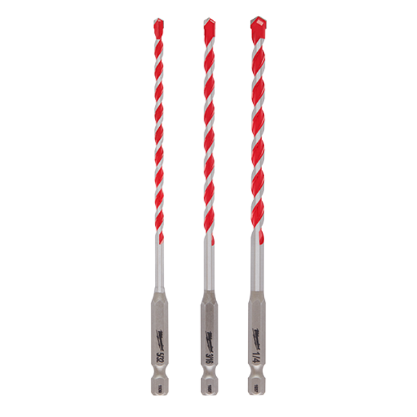 Milwaukee 48-20-9050 3PC. SHOCKWAVE Impact Duty Carbide Hammer Drill Bit Set