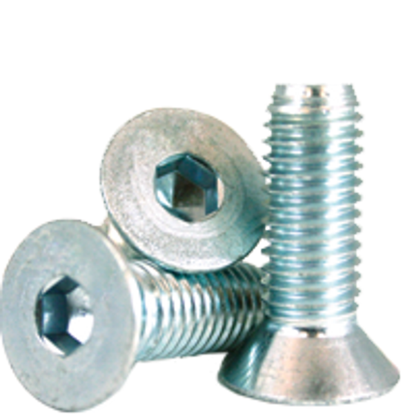 #4-40x3/4"(FT) - FLAT SOCKET CAPS COARSEALLOY ZINC-BAKECR+3, Qty 100