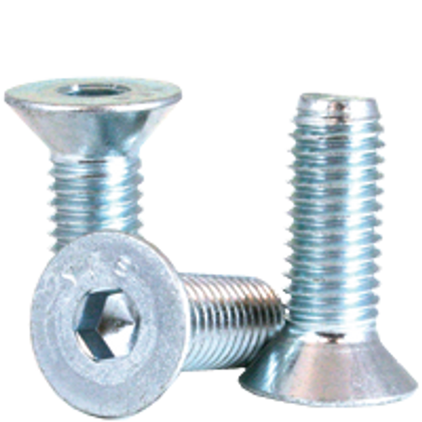 M8-1.25x45 MM (PT) - FLAT SOCKET CAPS 12.9 COARSEALLOY ZINC, Qty 100