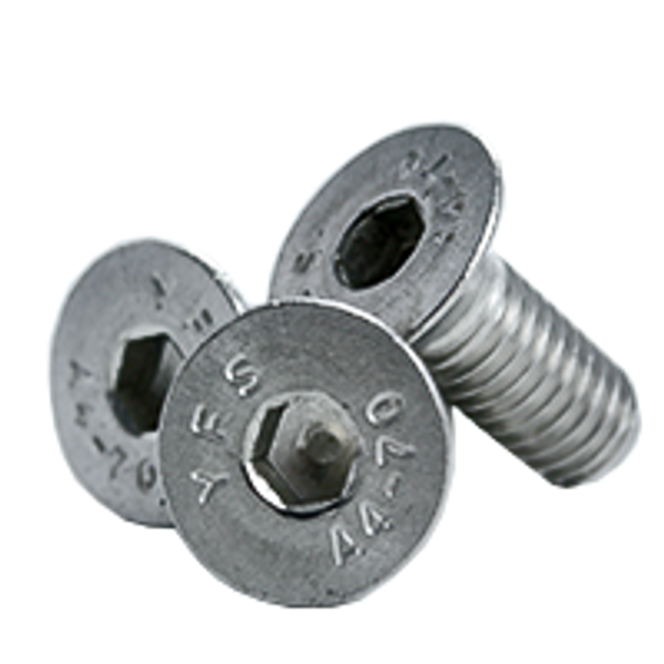 M16-2.00 x 60 mm Flat Head Socket Cap Screws, 316 Stainless Steel A4, Full Thread, Coarse (UNC), Qty 50