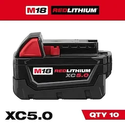 M18 REDLITHIUM XC 5.0Ah Extended Capacity Battery Pack 10PK