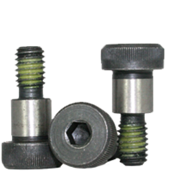 5/16"-1/4-20 x 3/4" Socket Shoulder Screws, Thermal Black Oxide, Nylon-Patch, Coarse, Alloy Steel, Qty 25