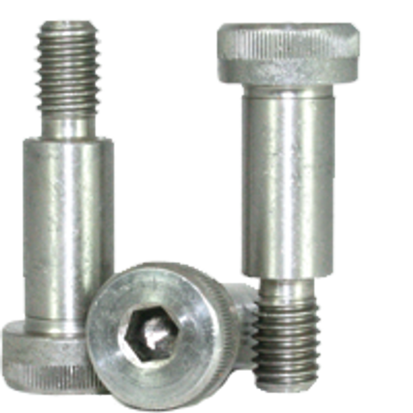 1/4"-10-24 x 1" Socket Shoulder Screws, 18-8 Stainless Steel, Coarse, Qty 25