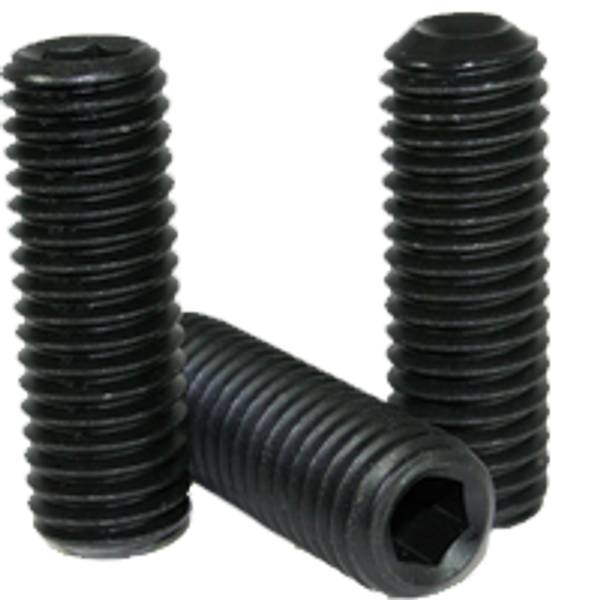 #8-32 x 7/16" Cup Point Socket Set Screws, Thermal Black Oxide, Coarse, Alloy Steel, Qty 100