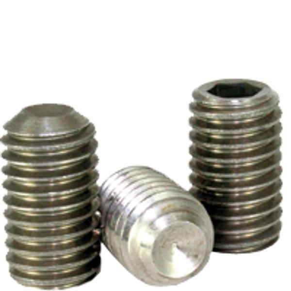 1/4"-20 x 3/16" Cup Point Socket Set Screws, 316 Stainless Steel, Coarse, Qty 100