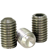 1/2"-13 x 1/2" Cup Point Socket Set Screws, 316 Stainless Steel, Coarse, Qty 25