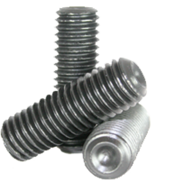 M4-0.70 x 25 mm Socket Set Screws, Cup Point, Thermal Black Oxide, Grade 45H, Coarse, ISO 4029 / DIN 916, Qty 100