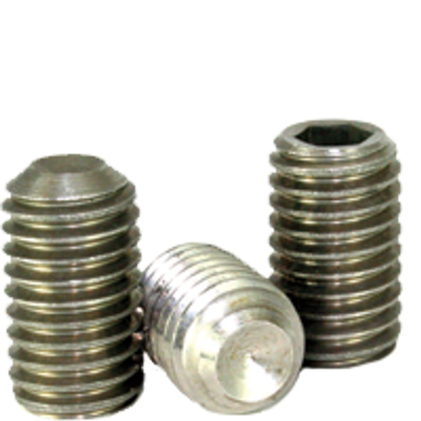M6-1.00 x 12 mm Socket Set Screws, Cup Point, 18-8 Stainless Steel, Coarse, Qty 100