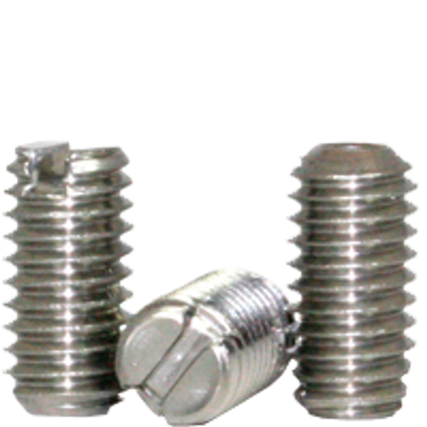 5/16"-18x1" SLOTTED SET SCREWS CUP POINT COARSE STAIN A2 (18-8), Qty 100