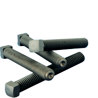 1/2"-13 x 5" Square Head Set Screws, Cup Point, Plain, Coarse, Fully Threaded, Case Hardened, Qty 25