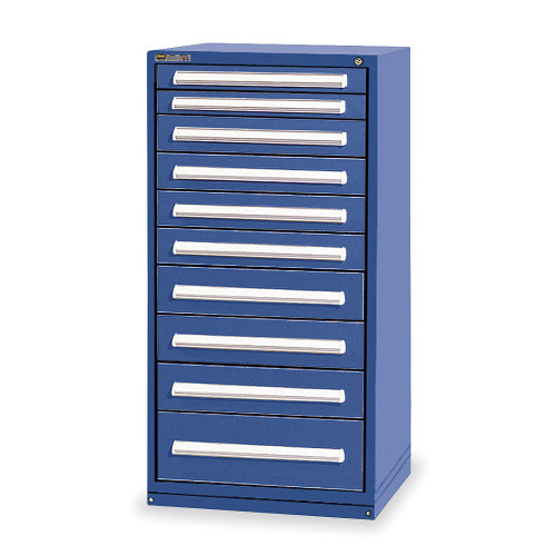 STANLEY VIDMAR Mod Drawer Cab,59 H,10 Drawer,Dark Blue