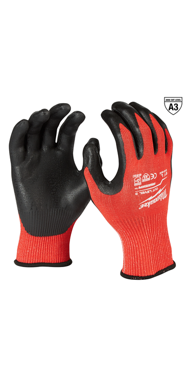 Milwaukee 48-22-8932 Cut 3 Dipped Gloves - L