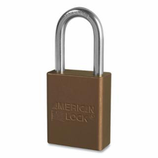 American Lock S1106BRN Bwn Alum Safety Pl W/11/2In Shckl Key Retaining ...