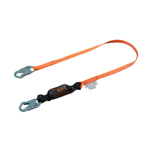 4' to 6' adjustable web ;lanyard w/shock absorbe