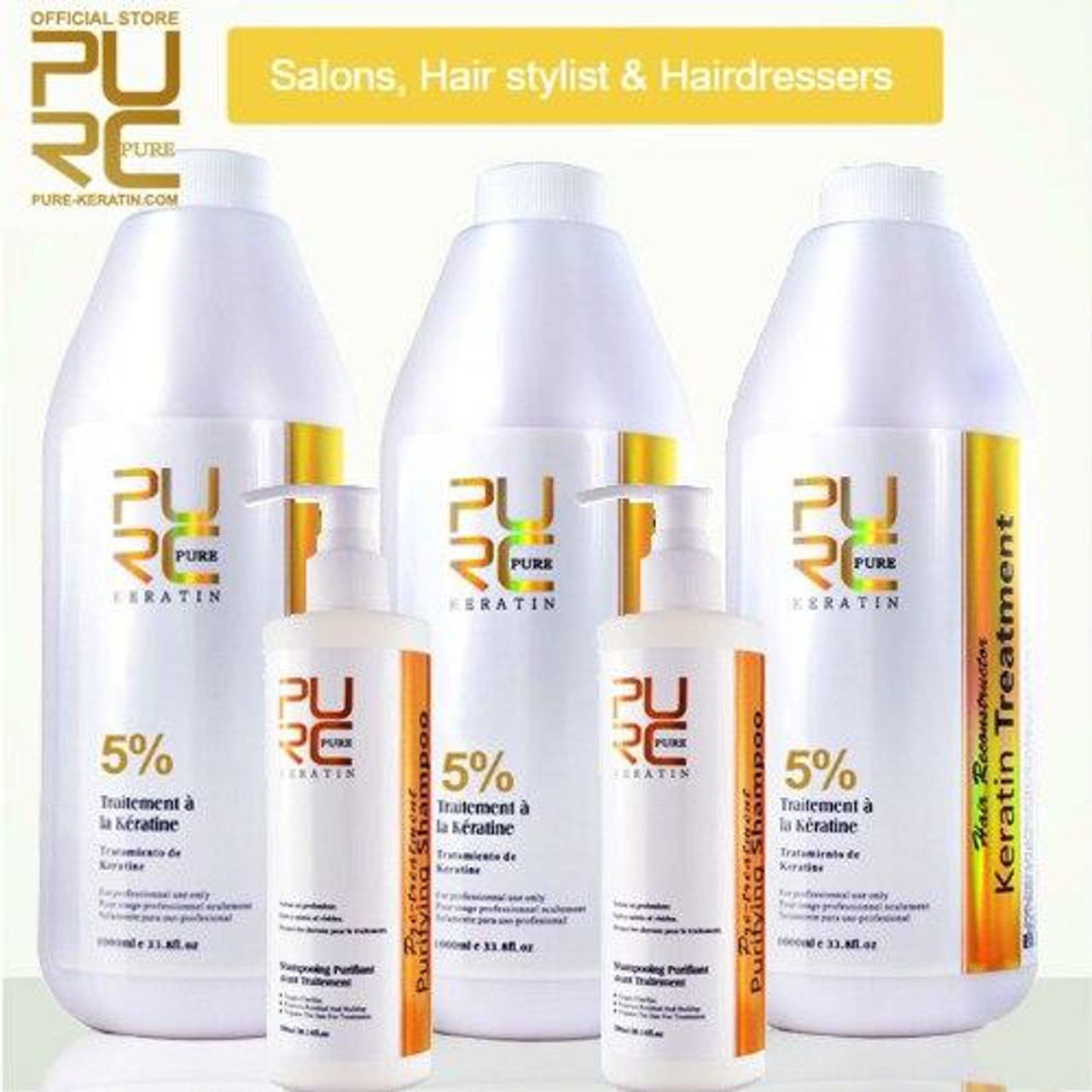 Keratin Salon And Professional Keratin Kit 3 X 33.8 Fl Oz 1000ml 5percent Keratin Bottle Purifying Shampoo 2 X 10.14 Fl Oz 300 Ml  17774.1619411478 ?c=2