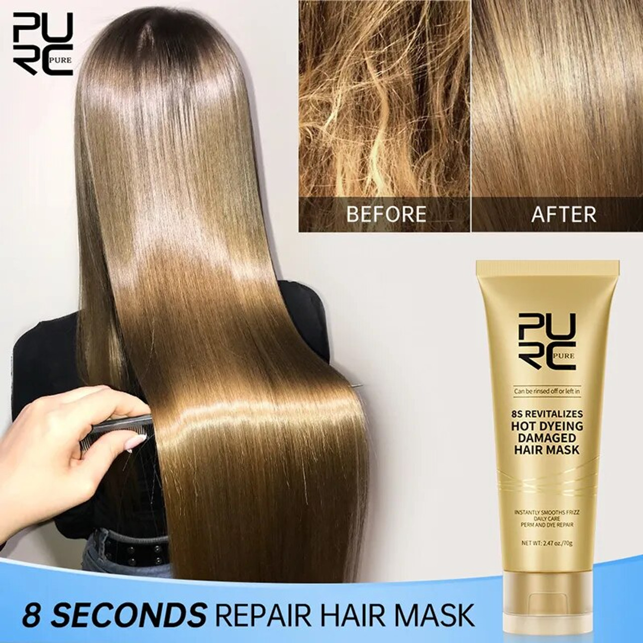 8 Seconds Hair Mask Professional Keratin Treatment Cream Smoothing