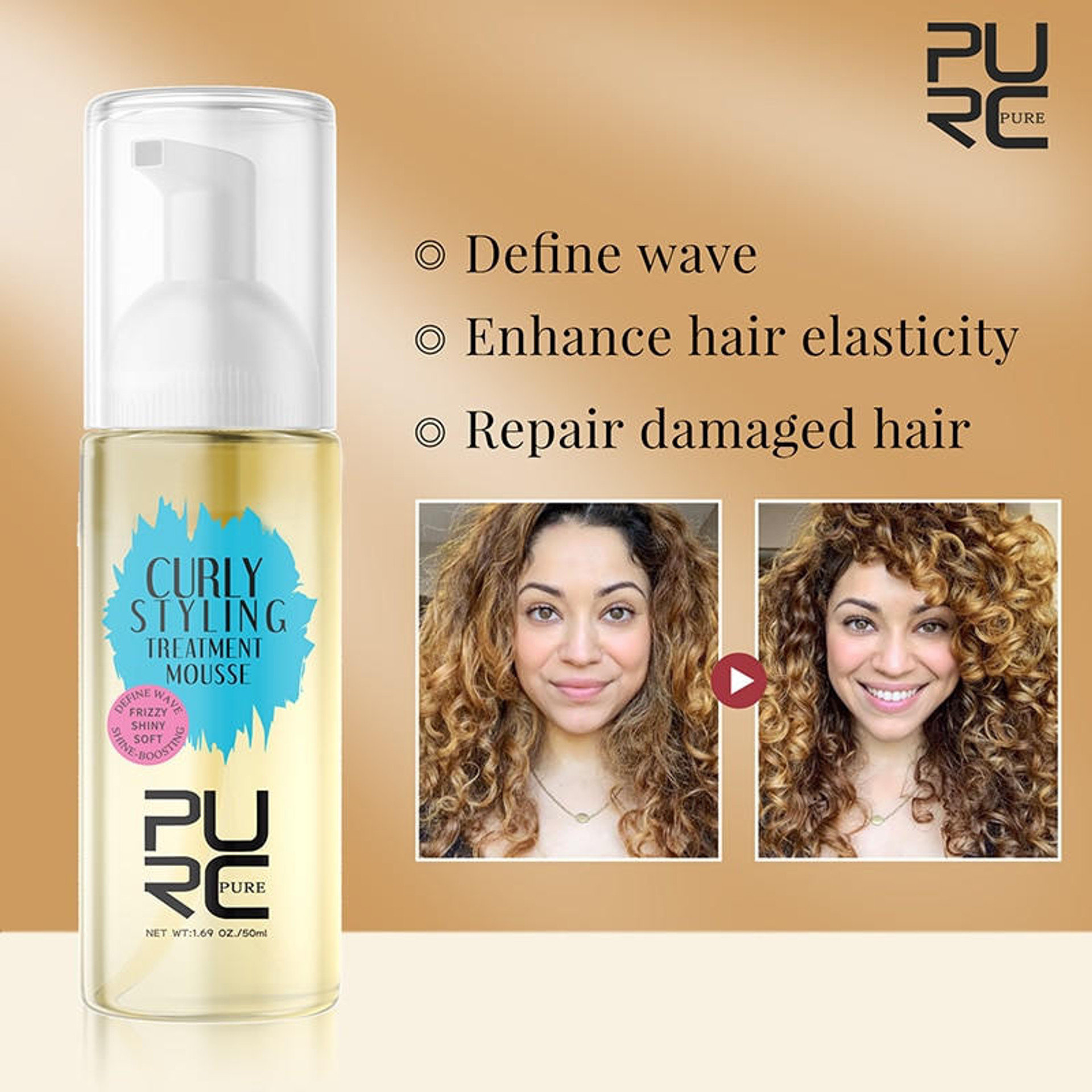 Mousse for Curly Hair That Won't Leave It Crunchy KERATIN HAIR